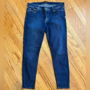 Hudson Jeans Blue Ankle Cropped Denim